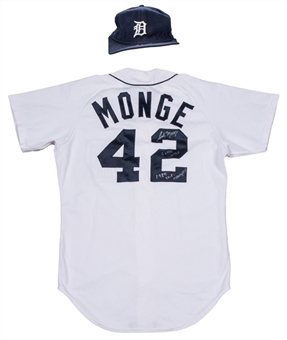 1984 Sid Monge Game Used and Signed World Series Detroit Tigers Home Jersey and Cap (Monge LOA)